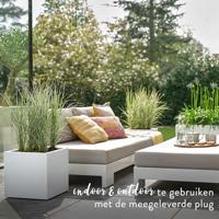 Elho Vivo Next Square 30 Bloembak - Wit - Ø 30 x H 29 cm - binnen/buiten - 100% gerecycled - thumbnail