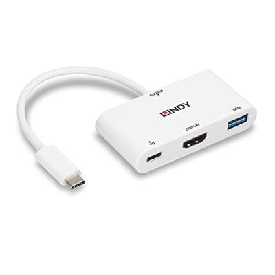 LINDY USB-C Adapter [1x USB-C stekker - 1x HDMI-bus, USB 3.2 Gen 1 bus A (USB 3.0)] 43340 0.18 m