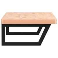 Badkamer wandschap staal en massief beukenhout - thumbnail