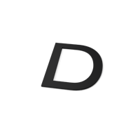 Letter D Model: Huisletter Staal Geroba - Geroba - thumbnail