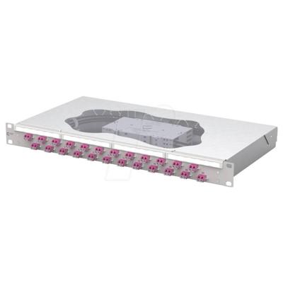 Metz Connect OpDAT fix2 Patchfeld splice 24xLC-D OM4 Patchpaneel 483 mm (19) 1 HE Lichtgrijs
