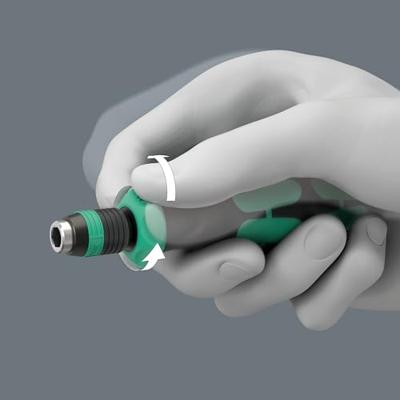 Wera 838 RA-R M bithandhouder met ratelfunctie, 1/4", 1/4" x 123.5 mm - 05051493001