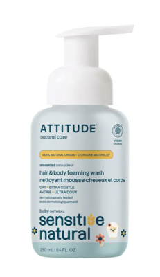 Attitude Oatmeal Sensitive Natural Baby Care Hair & Body Natural Foaming Wash Attitude Oatmeal Sensitive Natural Baby Care Hair & Body Natural Foaming Wash