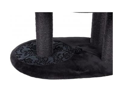 TRIXIE Filippo Kattentoren, sisal, krabpalen, kattenboom met hangmat, plateau, bed, bungelend kattenspeelgoed, zwart