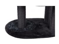 TRIXIE Filippo Kattentoren, sisal, krabpalen, kattenboom met hangmat, plateau, bed, bungelend kattenspeelgoed, zwart - thumbnail