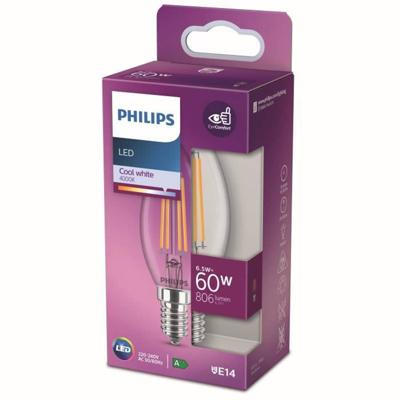 Philips LED 76221600 LED-lamp Energielabel E (A - G) E14 6.5 W = 60 W Koudwit (Ø x l) 3.5 cm x 9.7 cm 1 stuk(s)
