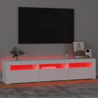 Tv-meubel met LED-verlichting 180x35x40 cm wit - thumbnail