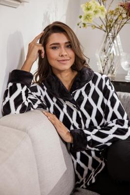 Zwart-wit huispak fleece