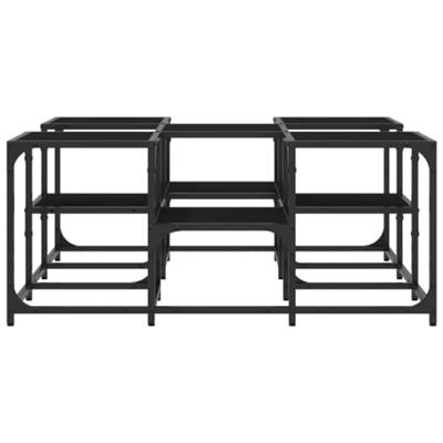 Salontafel 91x91x40 cm bewerkt hout zwart