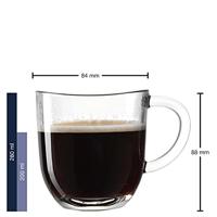 Leonardo Koffieglazen Napoli 280 ml - 6 stuks - thumbnail