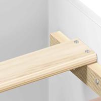 Bedframe bewerkt hout wit 75x190 cm - thumbnail