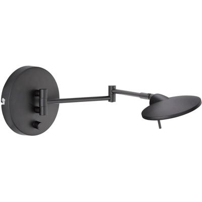 LED Wandlamp Dimbaar 8W Warm Wit 3000K Rond Mat Zwart Aluminium