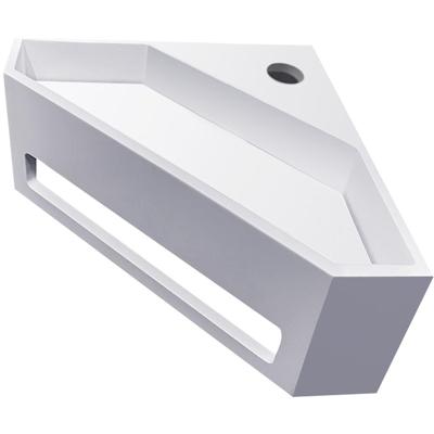 Wiesbaden Julia - Hoekfontein - 35x35x16cm - Solid Surface Mat Wit