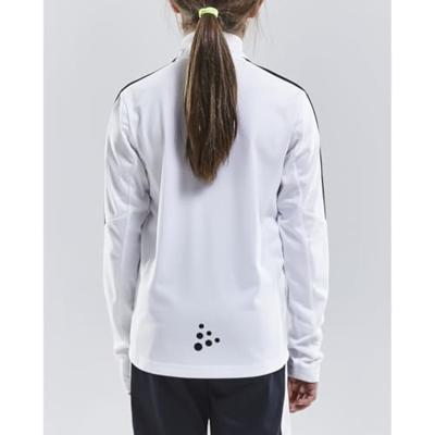 Craft 1905639 Progress Halfzip Tee LS JR - White/Black - 122/128