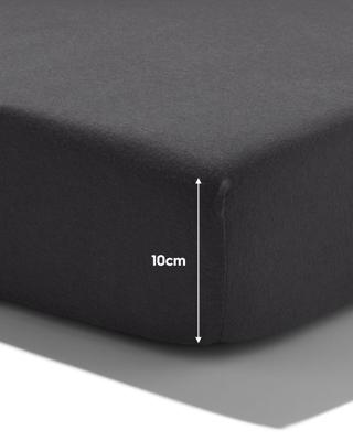HEMA Splittopper hoeslaken 160x200cm zacht katoen donkergrijs (donkergrijs)