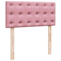 Boxspring met matras fluweel roze 90x190 cm - thumbnail
