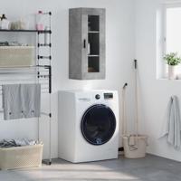 Wandkast 34,5x34x90 cm betongrijs - thumbnail