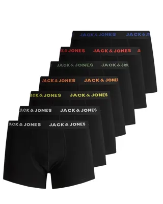 Jack and Jones 7-Pack heren boxershort - Black - Onderbroeken heren - Ondergoed mannen katoen - Multipack - Voordeelverpakking