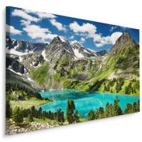 Schilderij - Meer tussen de Bergen, 4 maten, premium print, scherp geprijsd - thumbnail