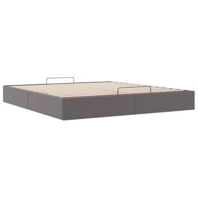 Bedframe zonder matras 180x200 cm kunstleer grijs