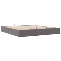 Bedframe zonder matras 180x200 cm kunstleer grijs - thumbnail