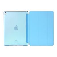 Pure kleur samenvoegen horizontale Flip lederen case voor iPad Pro 10 5 inch/iPad Air (2019) met houder (blauw) - thumbnail
