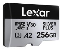 Lexar MicroSDXC Silver Plus UHS-1 256GB V30 R205/W100MB/s - thumbnail