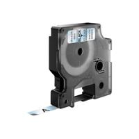 Labeltape Dymo LabelManager D1 polyester 9mm zwart op transparant | 5 stuks - thumbnail