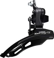 Shimano Voorderailleur 6/7-speed tourney tz fd-tz510 down swing - hoge klem ø28,6 mm - 48t - zwart/zilver - thumbnail