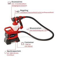 Einhell TE-SY 18/90 Li-Solo Verfspuitsysteem Debiet (max.): 1000 ml/min - thumbnail
