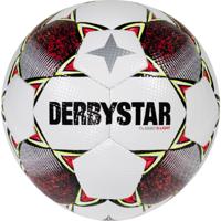 Derbystar Classic S-Light II Voetbal 4 x 3 Vlakken Maat 5 Wit Rood Geel - thumbnail
