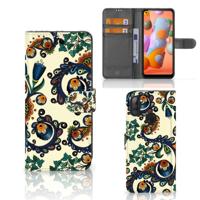 Wallet Case Samsung Galaxy M11 | A11 Barok Flower - thumbnail