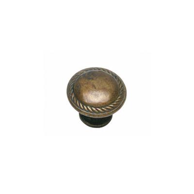 Knop rond/kabel 25mm antiek