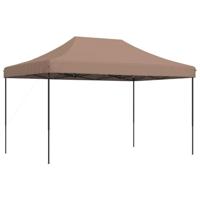 Partytent inklapbaar pop-up 440x292x315 cm bruin - thumbnail