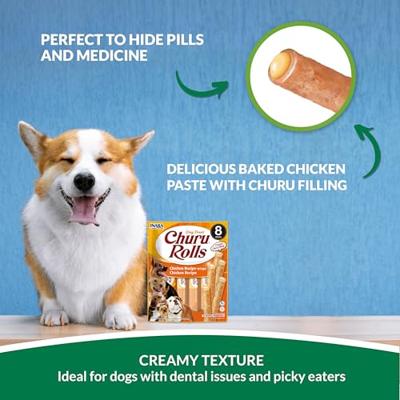 INABA DOG CHURU ROLLS CHICKEN RECIPE WRAPS WITH CHEESE - thumbnail