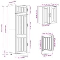 8-delige Keukenkastenset Lucca bewerkt hout sonoma eikenkleur - thumbnail