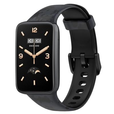 Siliconen bandje met print - Camouflage grijs - Xiaomi Smart band 7 Pro