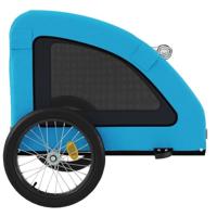 Hondenfietstrailer oxford stof en ijzer blauw - thumbnail
