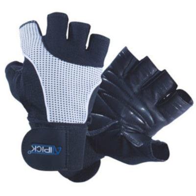 Atipick fitness-handschoenen Power leer/polyester blauw Atipick fitness-handschoenen Power leer/polyester blauw