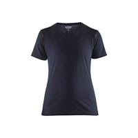 Blåkläder Dames T-Shirt 34791042 | Donker marineblauw/Zwart | Maat XS - 7330509696576 - thumbnail