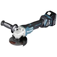 Makita Makita DGA517RTJ - Winkelschleifer - schnurlos DGA517RTJ Haakse accuslijper 125 mm Incl. 2 accus, Incl. lader 18 V 5 Ah - thumbnail
