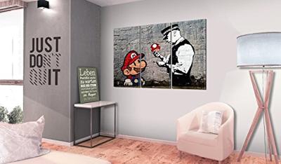 Schilderij - Super Mario Mushroom Cop by Banksy