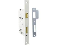 Nemef 569 Deurslot | DM50mm | PC72mm | krukgat 8mm | voorplaat staal gelakt 25x207mm rechthoekig | messing dag- en nachtschoot | DR 1+3/2+4 - - thumbnail