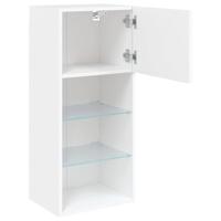 Tv-meubel met LED-verlichting 40,5x30x90 cm wit - thumbnail