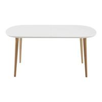 Kave Home Oqui eettafel uitschuifbaar 160/260x100 cm Wit - thumbnail