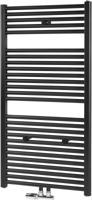 Saqu Calm handdoekradiator 830W 60x119cm mat zwart - thumbnail