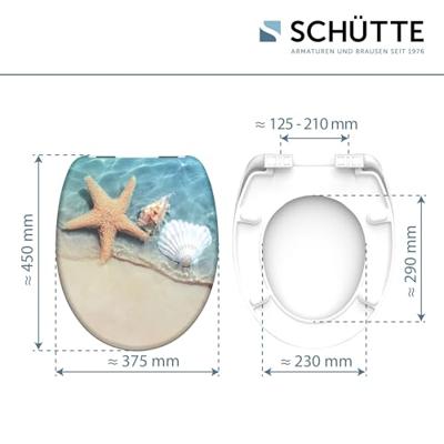 Schutte Duroplast WC-bril BEACH met soft-close
 82196
