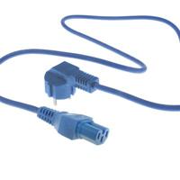 ACT Netsnoer CEE 7/7 male (haaks) - C15 blauw 2 m - thumbnail