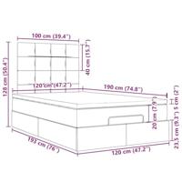 Ottoman bed met matrassen en LED's 120x190cm fluweel - thumbnail
