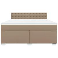 Boxspring met matras kunstleer cappuccinokleurig 180x200 cm - thumbnail